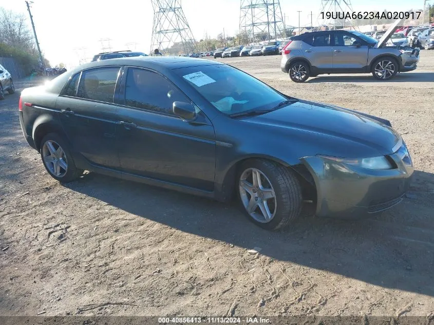 2004 Acura Tl VIN: 19UUA66234A020917 Lot: 40856413