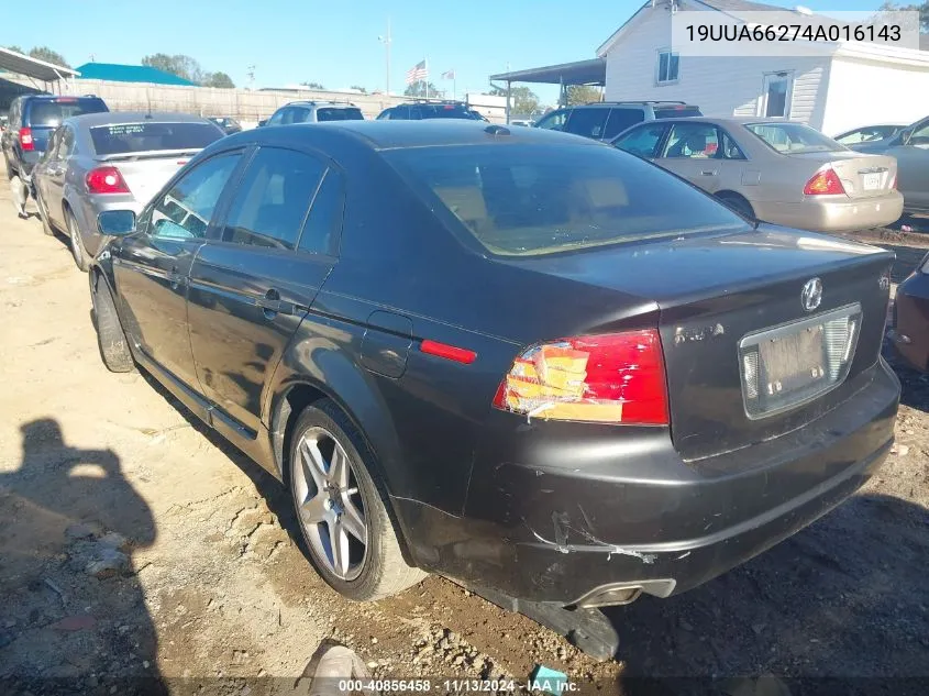 2004 Acura Tl VIN: 19UUA66274A016143 Lot: 40856458