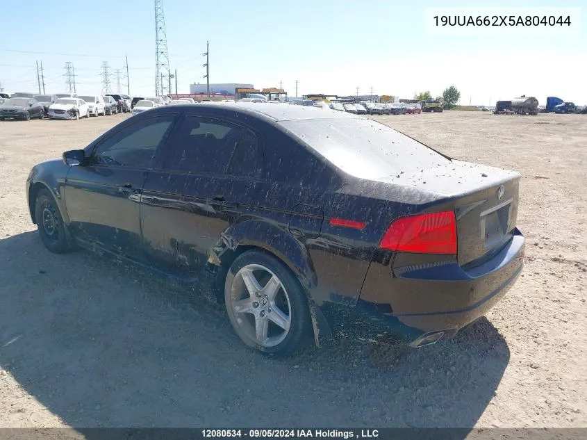 2005 Acura Tl VIN: 19UUA662X5A804044 Lot: 12080534