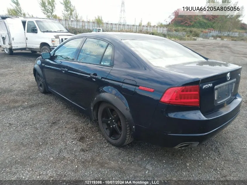 2005 Acura Tl VIN: 19UUA66205A805056 Lot: 12119388