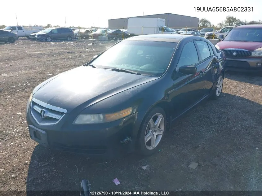 2005 Acura Tl VIN: 19UUA65685A802331 Lot: 12126790