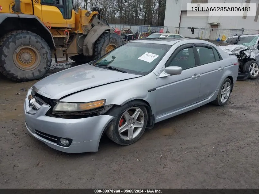 19UUA66285A006481 2005 Acura Tl