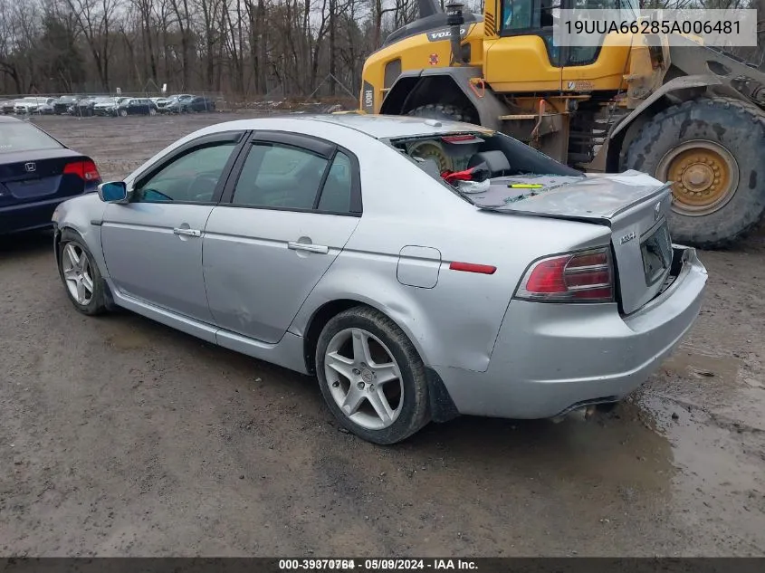 19UUA66285A006481 2005 Acura Tl