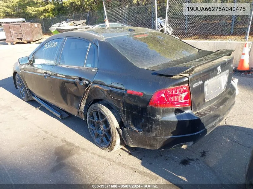 2005 Acura Tl VIN: 19UUA66275A040475 Lot: 39371688