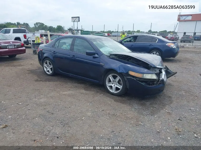 2005 Acura Tl VIN: 19UUA66285A063599 Lot: 39693098