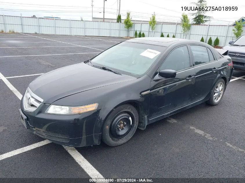 2005 Acura Tl VIN: 19UUA66275A018959 Lot: 39984690