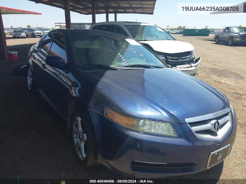 2005 Acura Tl VIN: 19UUA66235A008705 Lot: 40049406