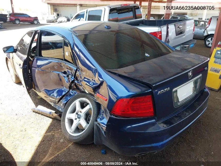 2005 Acura Tl VIN: 19UUA66235A008705 Lot: 40049406