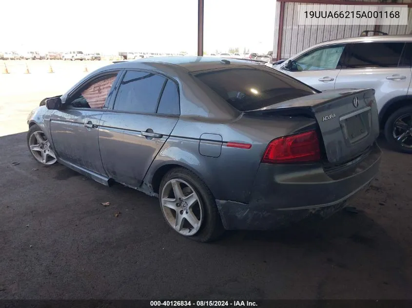 2005 Acura Tl VIN: 19UUA66215A001168 Lot: 40126834