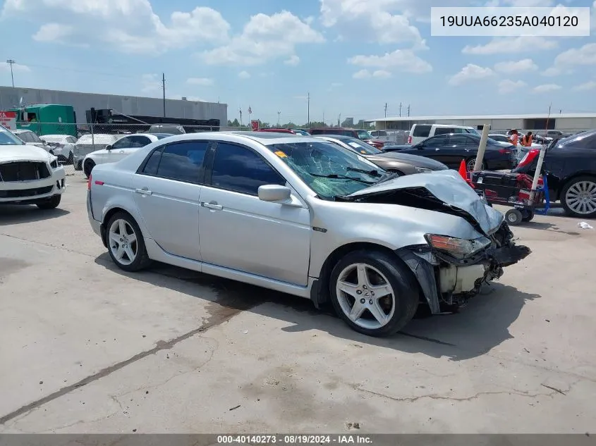 2005 Acura Tl VIN: 19UUA66235A040120 Lot: 40140273