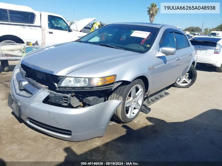 2005 Acura Tl VIN: 19UUA66265A048938 Lot: 40146839