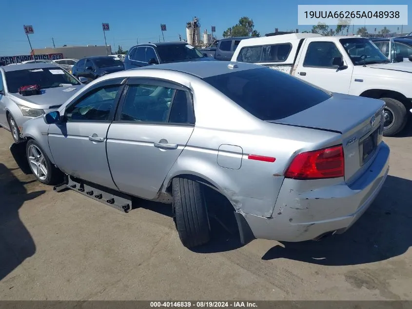 2005 Acura Tl VIN: 19UUA66265A048938 Lot: 40146839