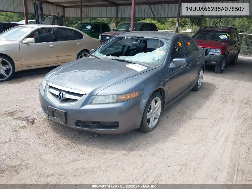 2005 Acura Tl VIN: 19UUA66285A078507 Lot: 40174729