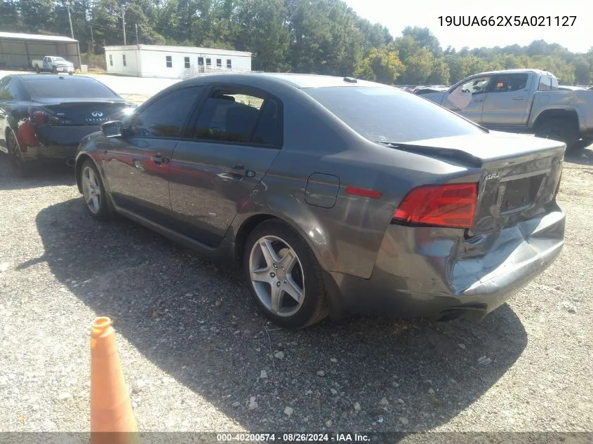 2005 Acura Tl VIN: 19UUA662X5A021127 Lot: 40200574