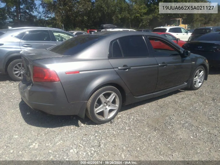 2005 Acura Tl VIN: 19UUA662X5A021127 Lot: 40200574