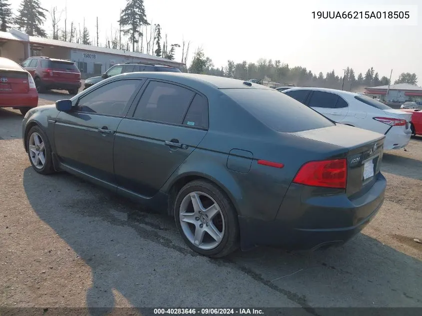 2005 Acura Tl VIN: 19UUA66215A018505 Lot: 40283646