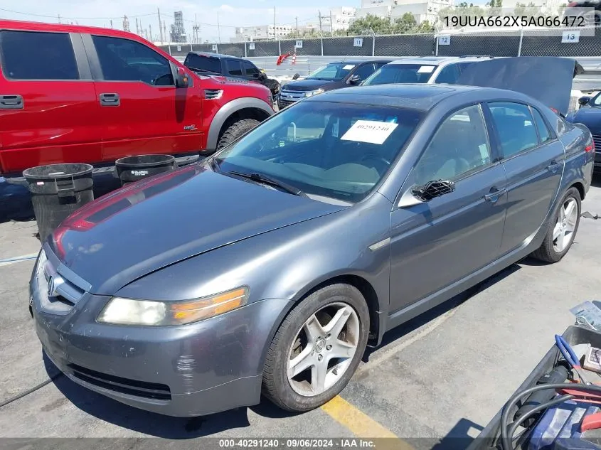 2005 Acura Tl VIN: 19UUA662X5A066472 Lot: 40291240