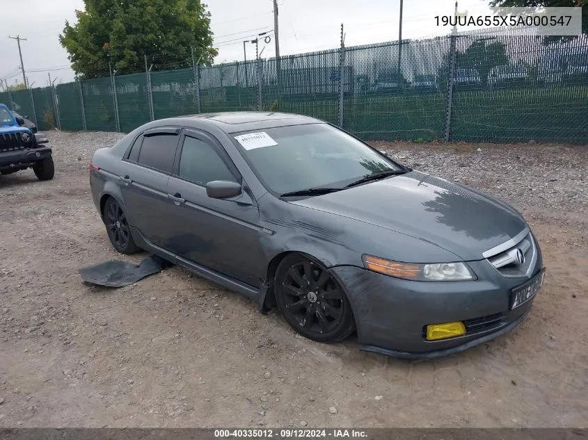 2005 Acura Tl VIN: 19UUA655X5A000547 Lot: 40335012