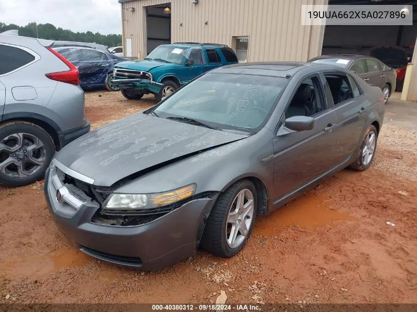 2005 Acura Tl VIN: 19UUA662X5A027896 Lot: 40380312