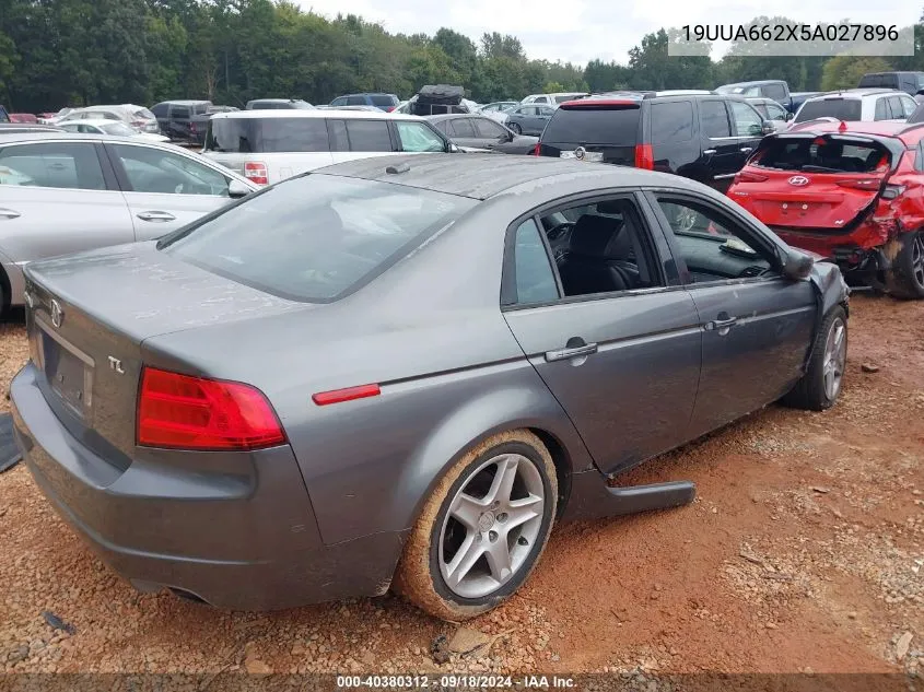 2005 Acura Tl VIN: 19UUA662X5A027896 Lot: 40380312