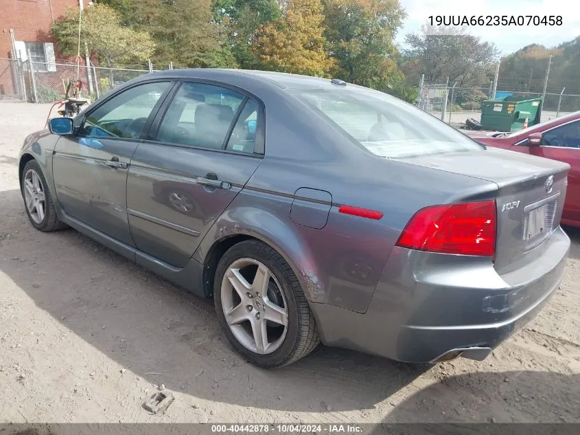 2005 Acura Tl VIN: 19UUA66235A070458 Lot: 40442878