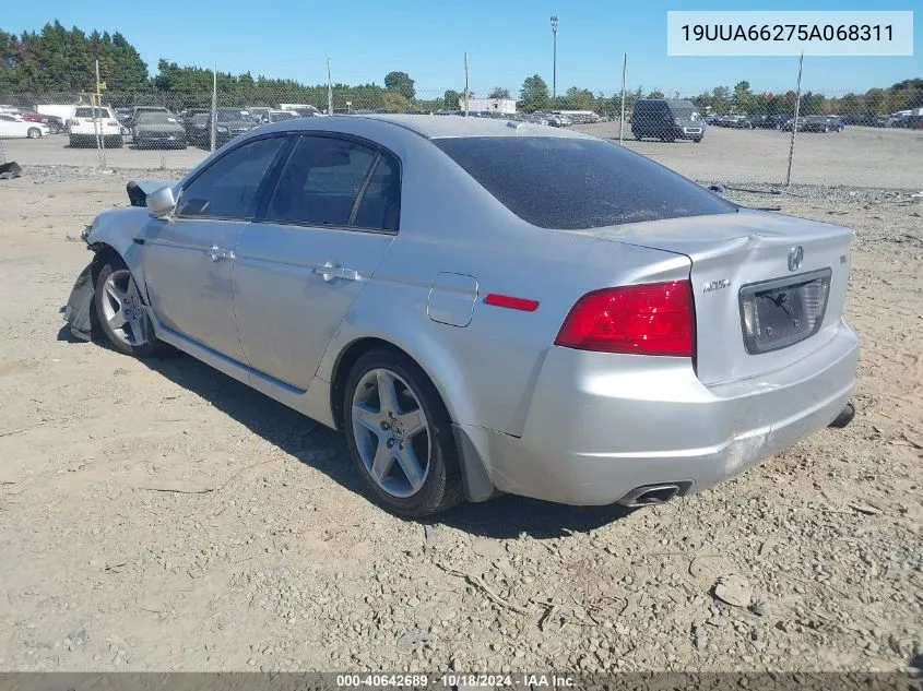 2005 Acura Tl VIN: 19UUA66275A068311 Lot: 40642689