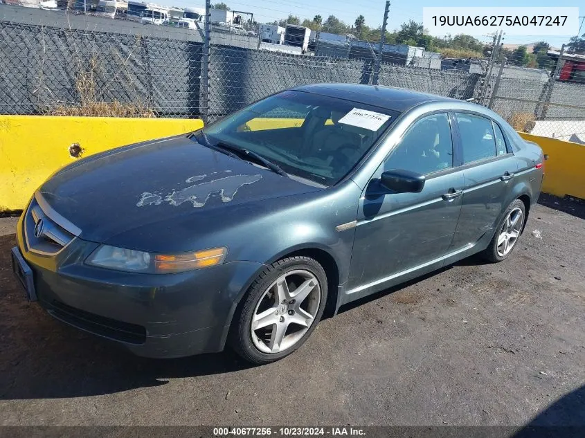 2005 Acura Tl VIN: 19UUA66275A047247 Lot: 40677256