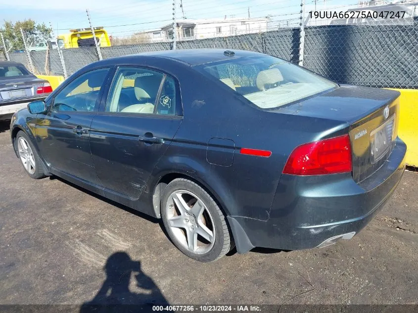 2005 Acura Tl VIN: 19UUA66275A047247 Lot: 40677256