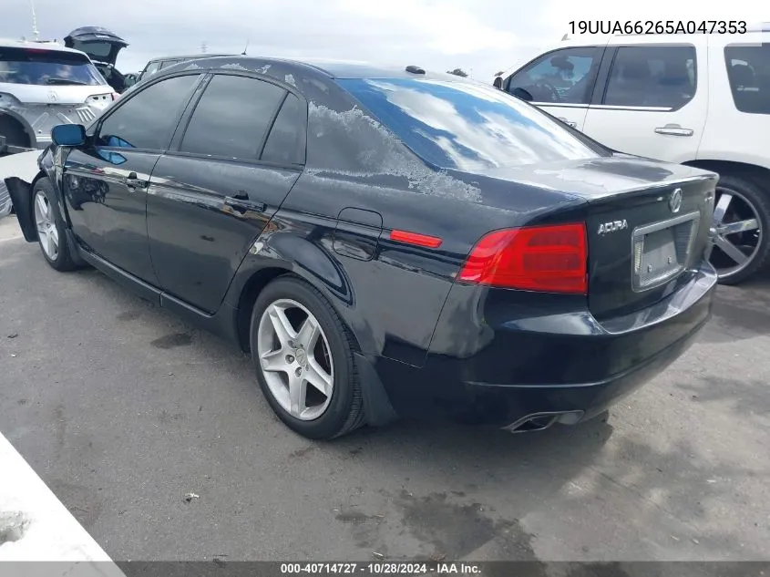 2005 Acura Tl VIN: 19UUA66265A047353 Lot: 40714727