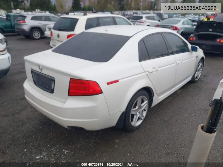 19UUA66235A043292 2005 Acura Tl Base W/Nav System (A5)