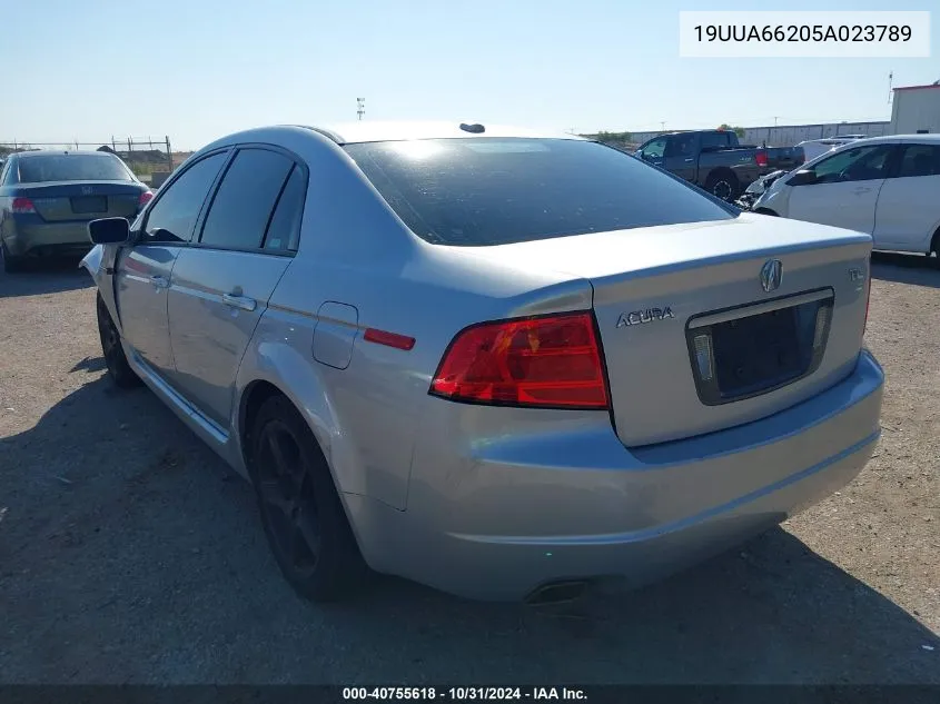 2005 Acura Tl VIN: 19UUA66205A023789 Lot: 40755618