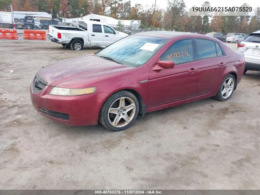 2005 Acura Tl Base W/Nav System (A5) VIN: 19UUA66215A075528 Lot: 40783276