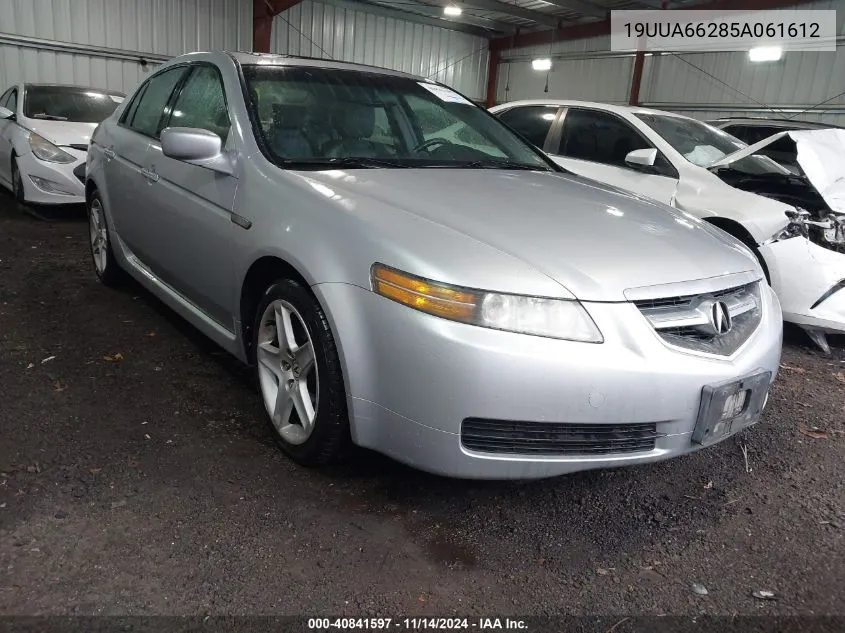 2005 Acura Tl Base W/Nav System (A5) VIN: 19UUA66285A061612 Lot: 40841597