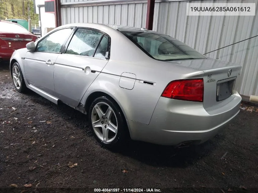 2005 Acura Tl Base W/Nav System (A5) VIN: 19UUA66285A061612 Lot: 40841597