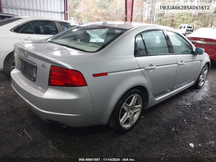 2005 Acura Tl Base W/Nav System (A5) VIN: 19UUA66285A061612 Lot: 40841597