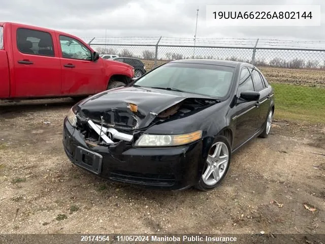 2006 Acura Tl VIN: 19UUA66226A802144 Lot: 20174564