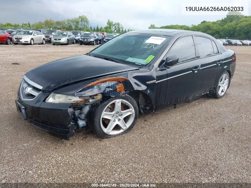 2006 Acura Tl VIN: 19UUA66266A062033 Lot: 39440749