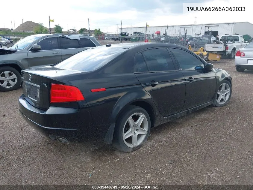 2006 Acura Tl VIN: 19UUA66266A062033 Lot: 39440749