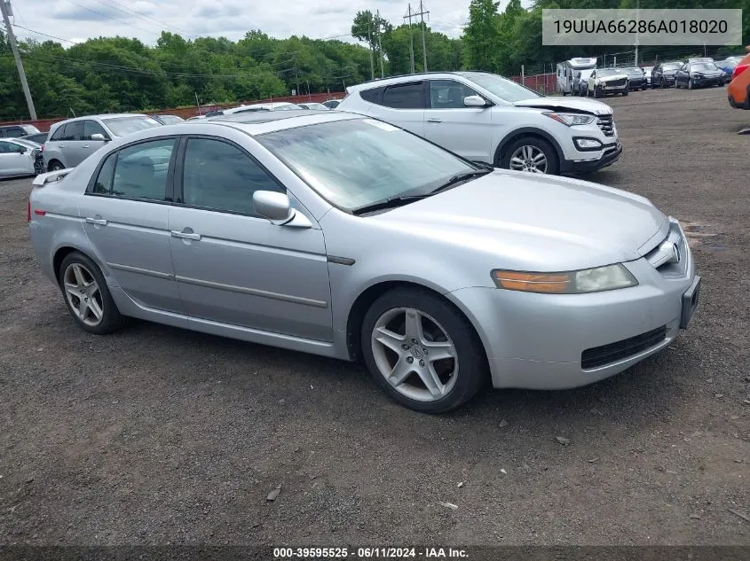 2006 Acura Tl VIN: 19UUA66286A018020 Lot: 39595525