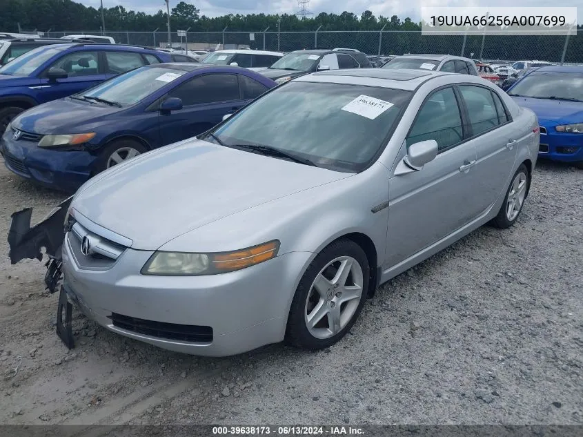 2006 Acura Tl VIN: 19UUA66256A007699 Lot: 39638173