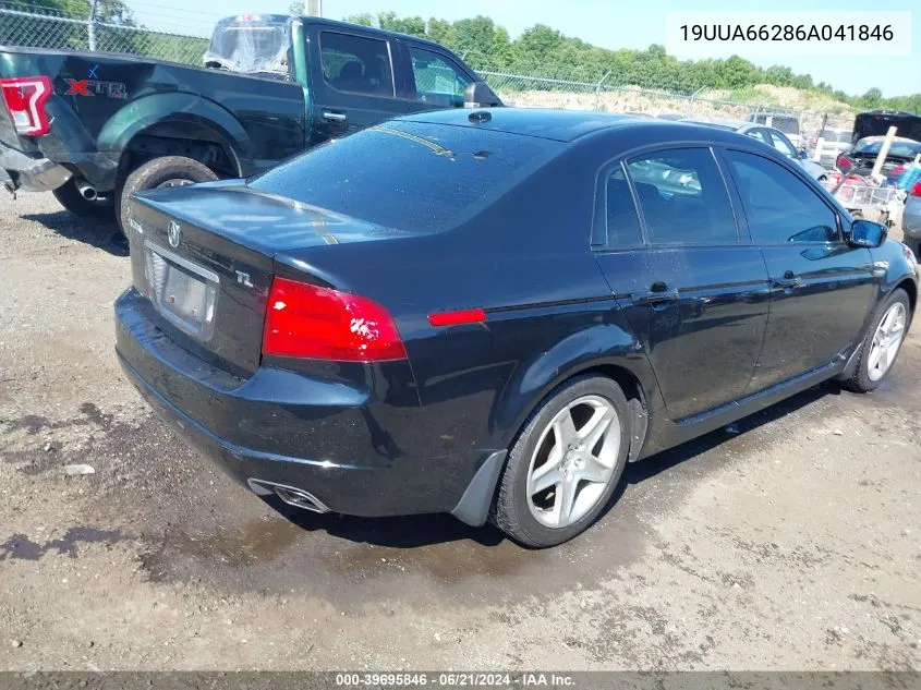 2006 Acura Tl VIN: 19UUA66286A041846 Lot: 39695846