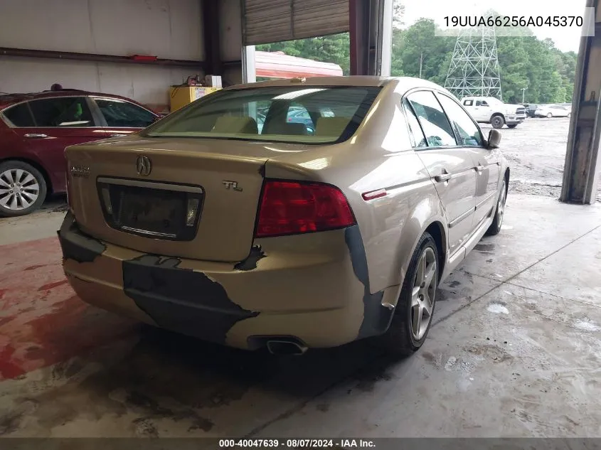 2006 Acura Tl VIN: 19UUA66256A045370 Lot: 40047639