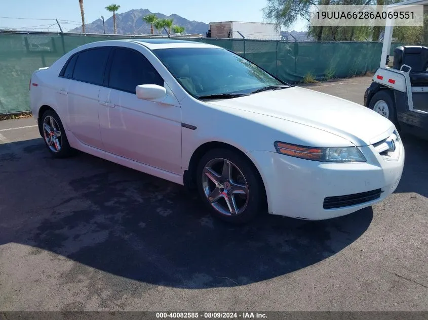 2006 Acura Tl VIN: 19UUA66286A069551 Lot: 40082585