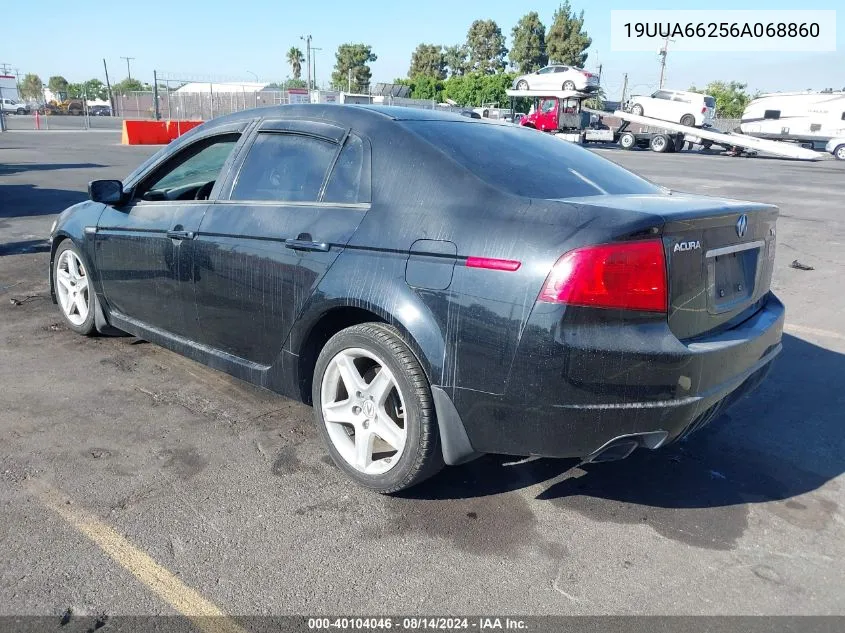 2006 Acura Tl VIN: 19UUA66256A068860 Lot: 40104046