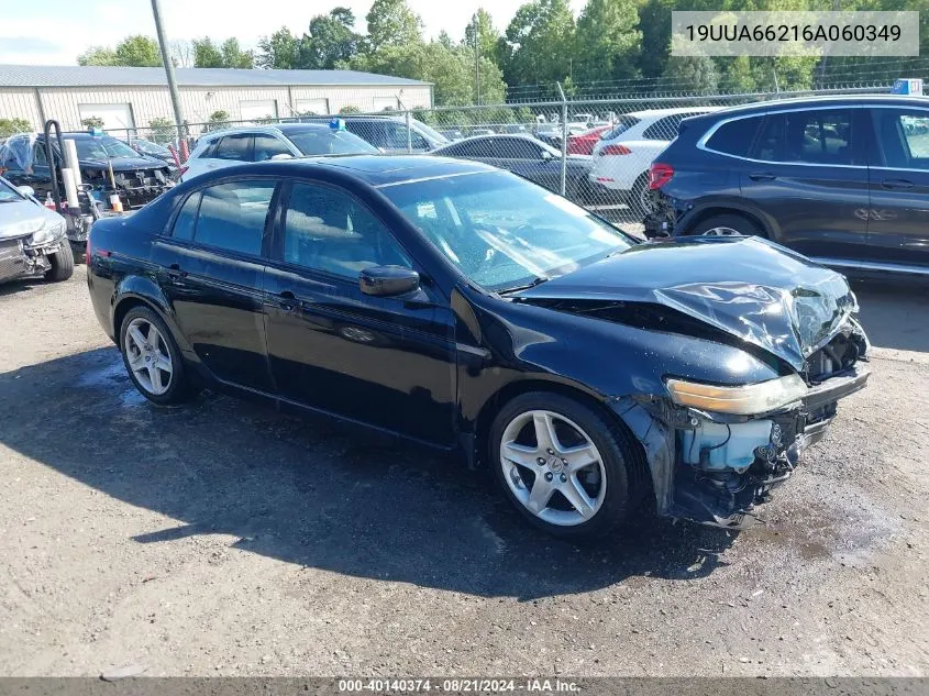 2006 Acura Tl VIN: 19UUA66216A060349 Lot: 40140374