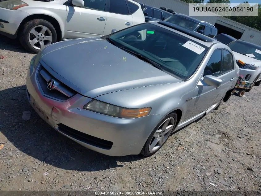 2006 Acura 3.2Tl VIN: 19UUA66246A054190 Lot: 40150279