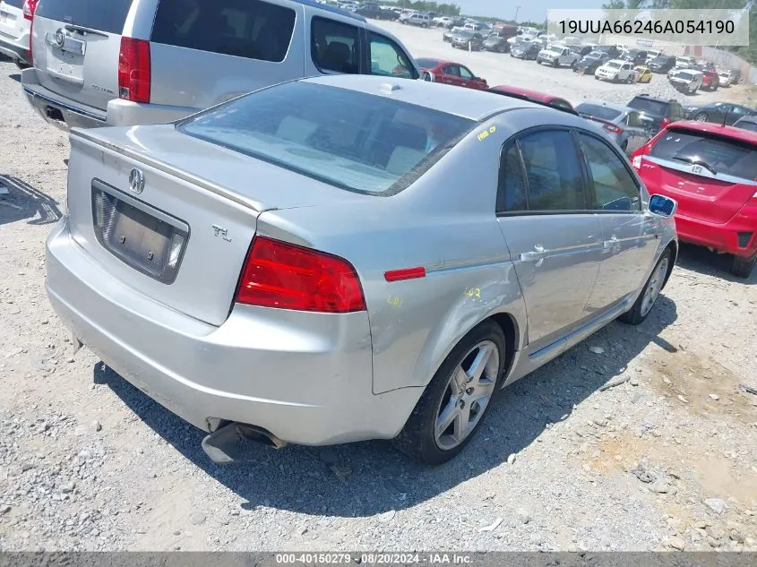 2006 Acura 3.2Tl VIN: 19UUA66246A054190 Lot: 40150279