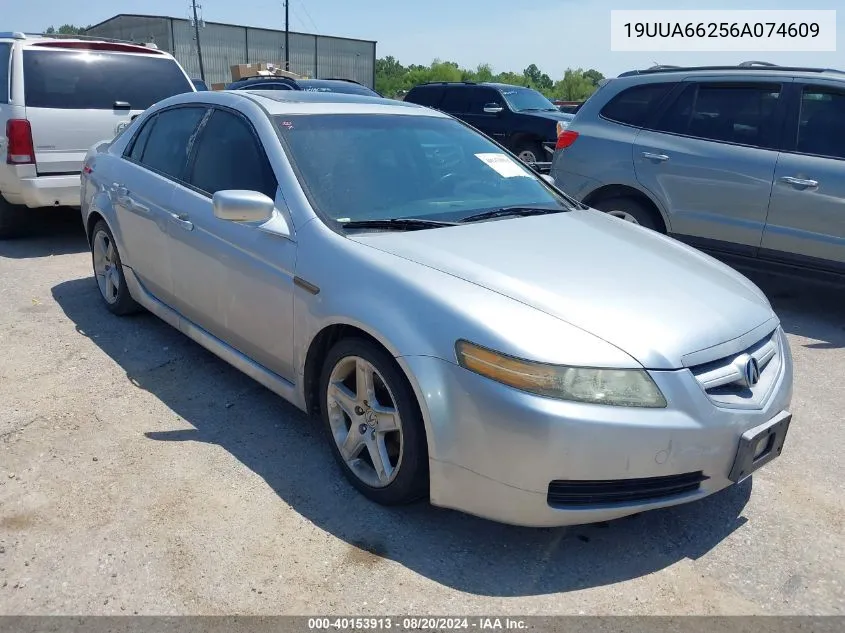 2006 Acura Tl VIN: 19UUA66256A074609 Lot: 40153913