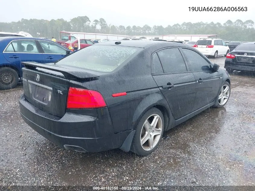 2006 Acura Tl VIN: 19UUA66286A006563 Lot: 40182150