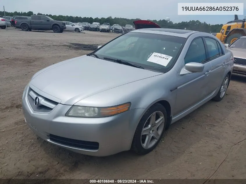 2006 Acura Tl VIN: 19UUA66286A052376 Lot: 40186848